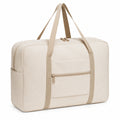 Borsa da viaggio 50 x 25 x 35 cm in tessuto beige con tasca frontale