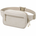 Marsupio 22 x 6 x 14 cm in tessuto beige con cintura regolabile - stile casual