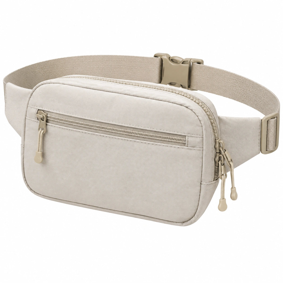 Marsupio 22 x 6 x 14 cm in tessuto beige con cintura regolabile - stile casual
