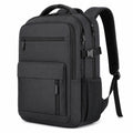 Zaino porta computer 32 x 18 x 48 cm in tessuto sintetico nero - multitasche urbano