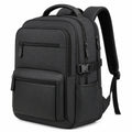 Zaino porta computer 30 x 18 x 45 cm in tessuto nero multifunzione
